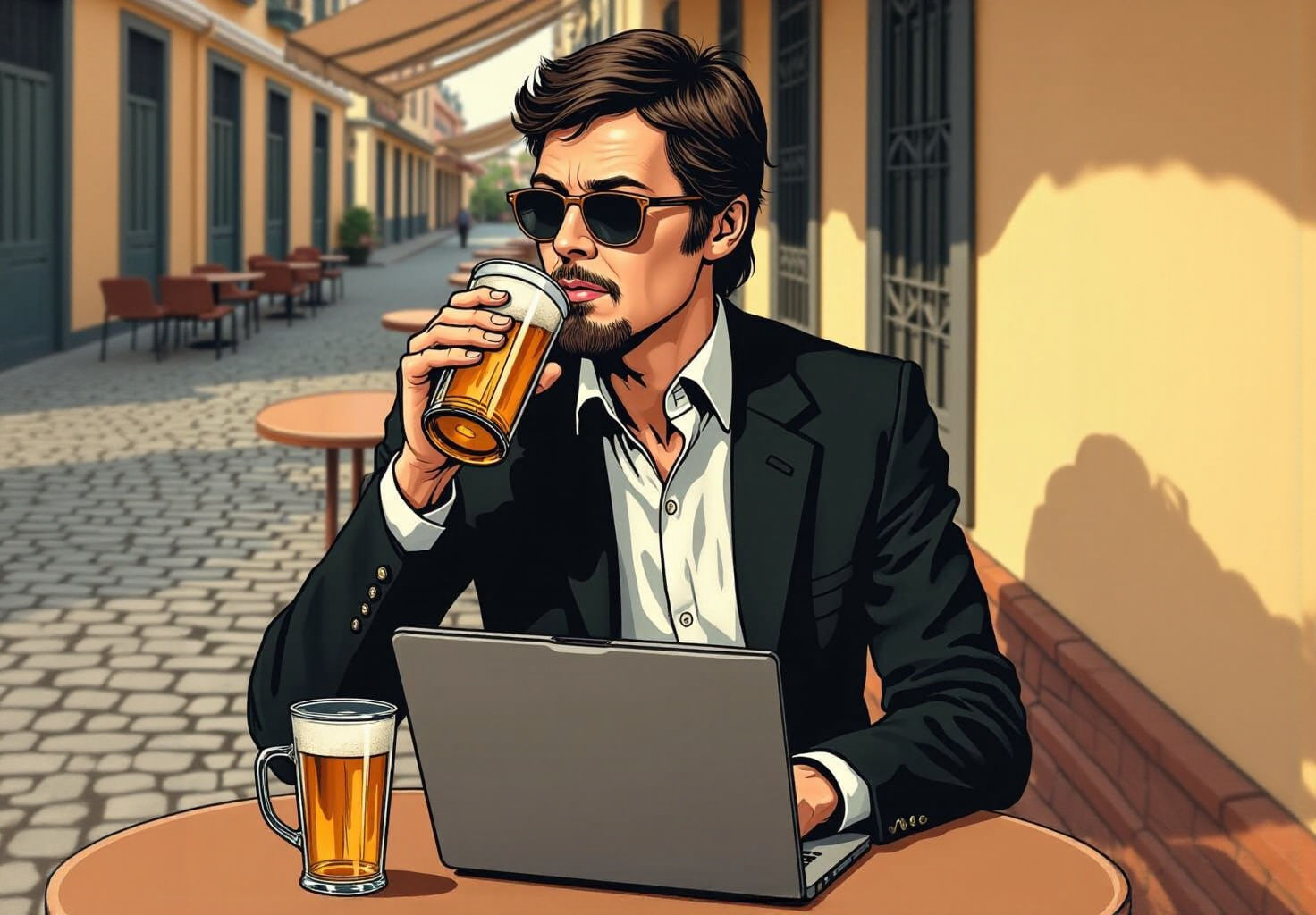 Paul McCartney in 1950s Comic Book Art