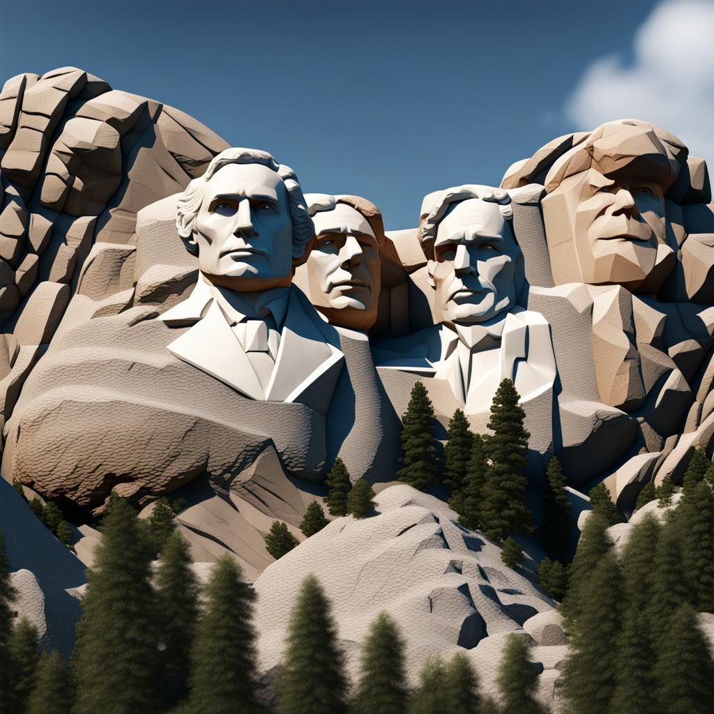 crochet mount rushmore