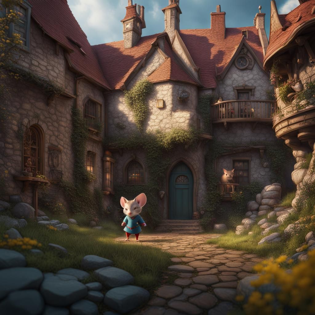 Detailed Matte Painting of Stuart Little
