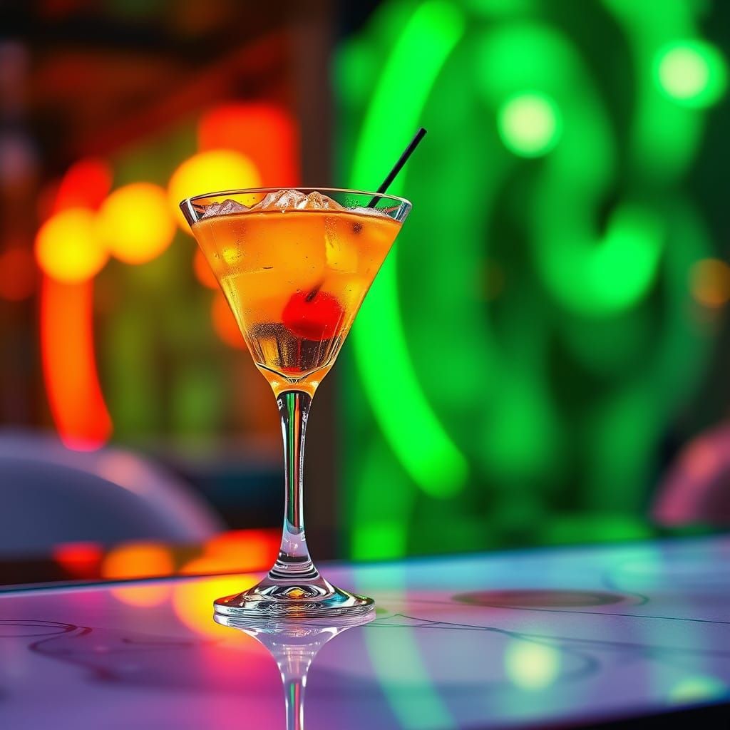 Neon Cocktail: Graffiti, Splash, and Street Art Fusion