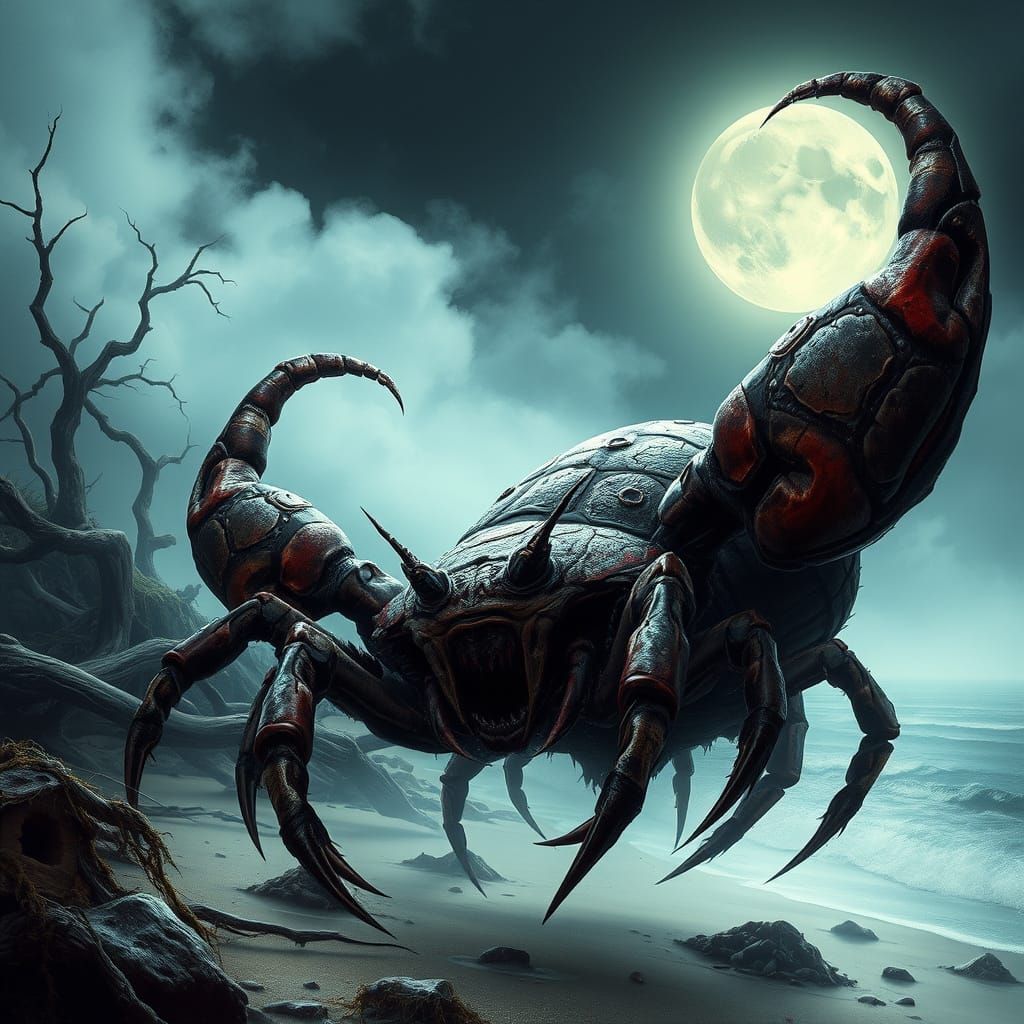 Eerie Crab-Spider Hybrid Stalks Abandoned Beach