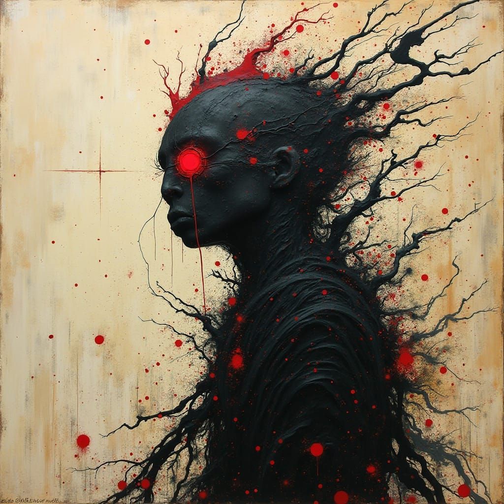 Cyberpunk-Inspired Urban Landscape in Dark Neon Colors