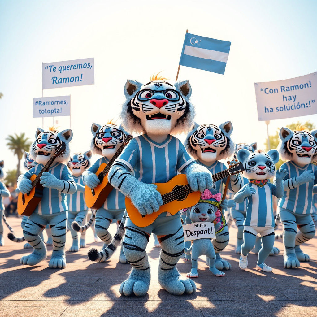 Anthropomorphic Tigers' Tribute to Ramón Mifflin