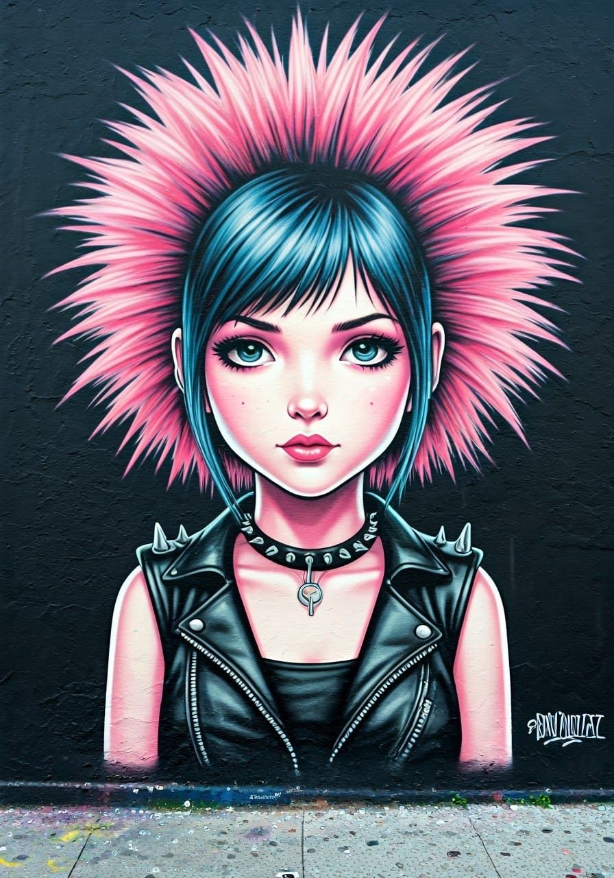 Vibrant Kawaii Punk-Rocker Street Art in NYC