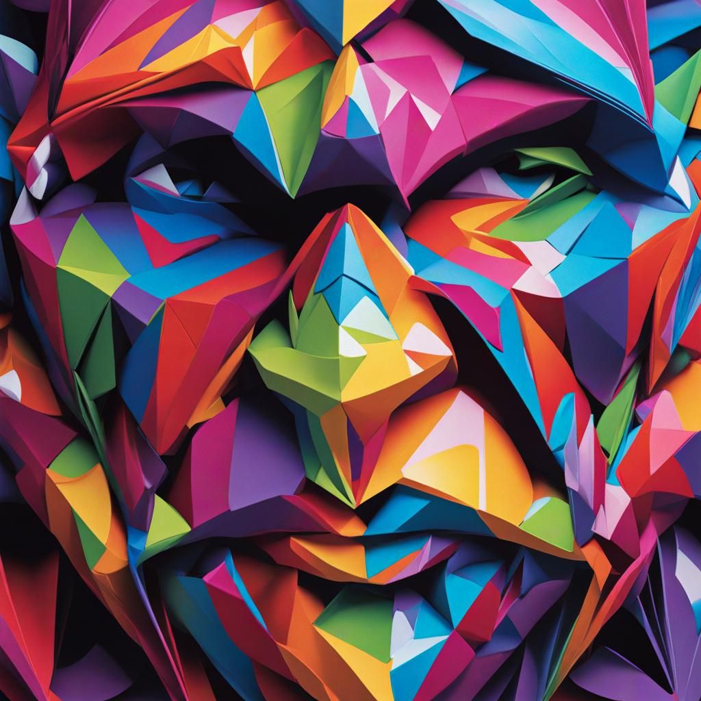 Majestic Glass Elephant in Graffiti Art Style