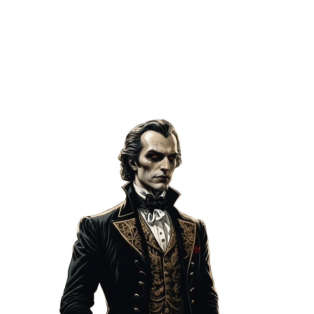 Elegant Vampire Party at the Opera in Comic Book Style