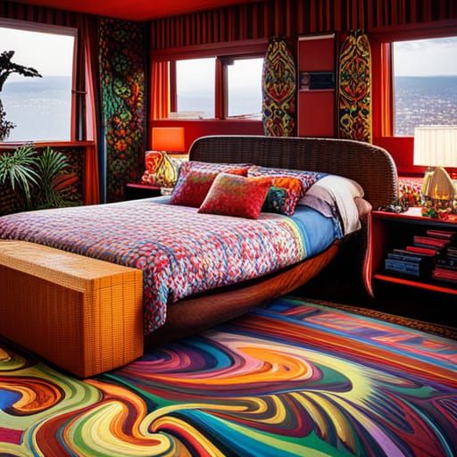 1970s decade bedroom