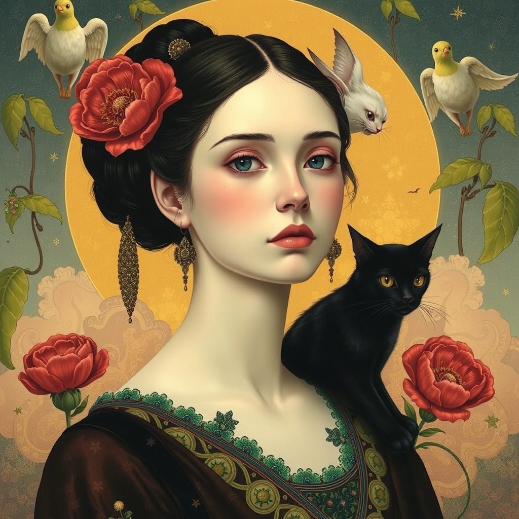 Enchanting Portrait in a Whimsical Style