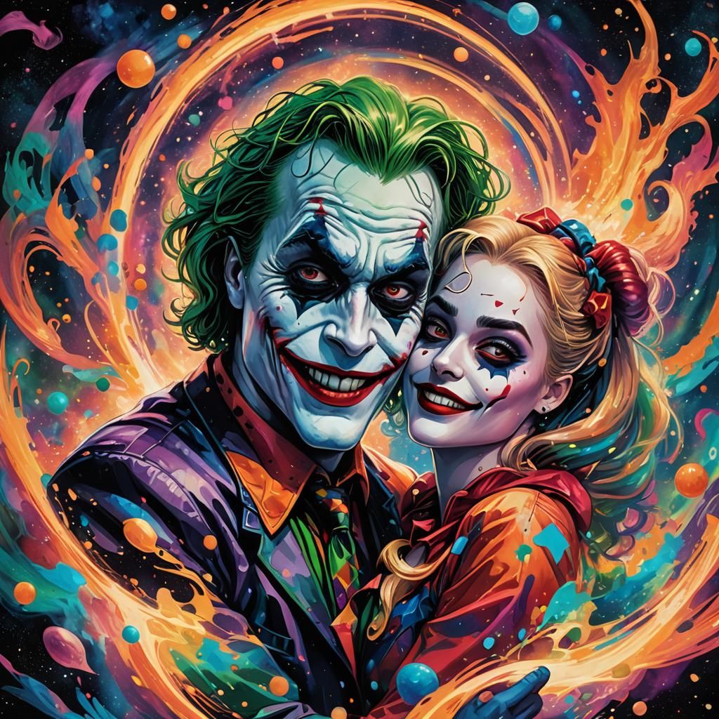 Joker and Harley Quinn in Cosmic Astral Vortex