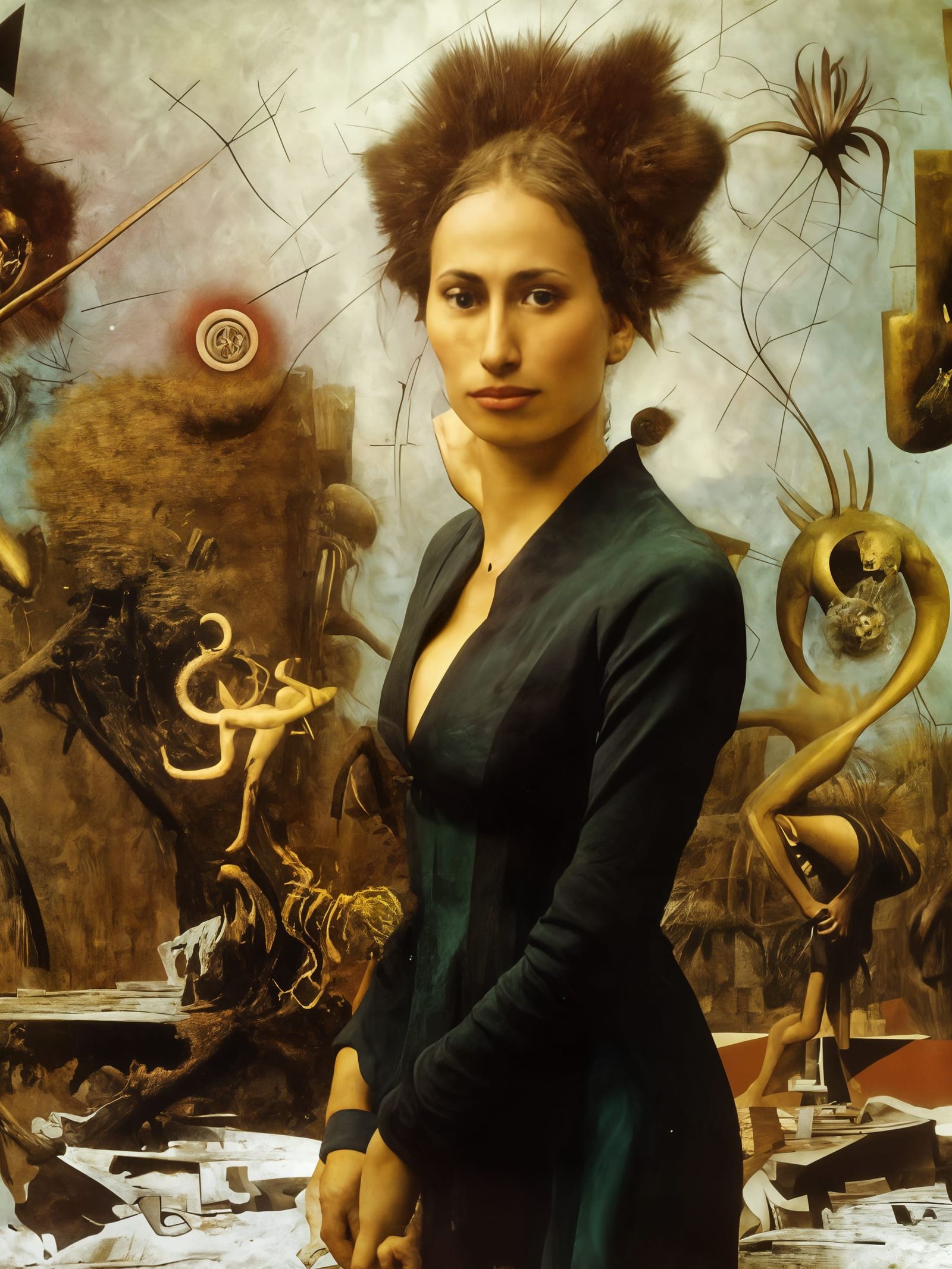 Collector in her backyard