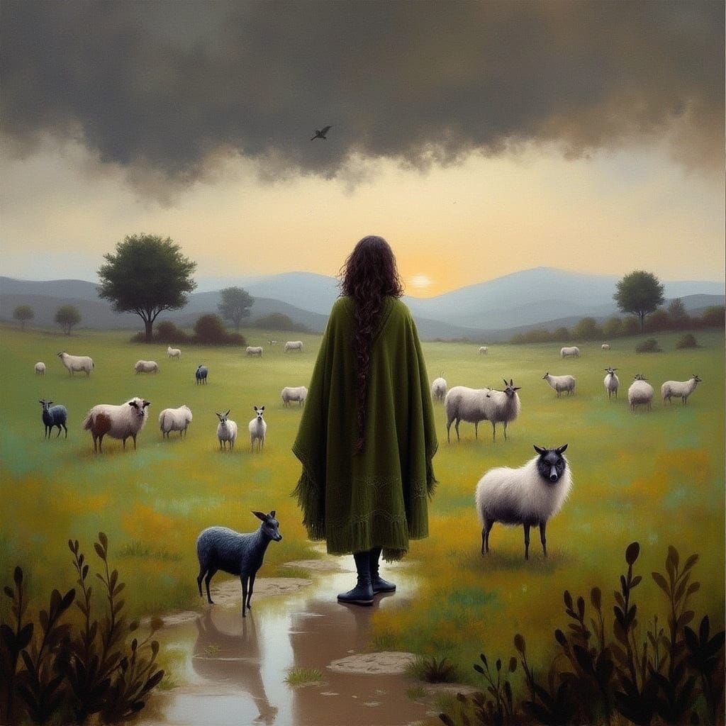 Mystical Forest Creature with Celtic Patterns