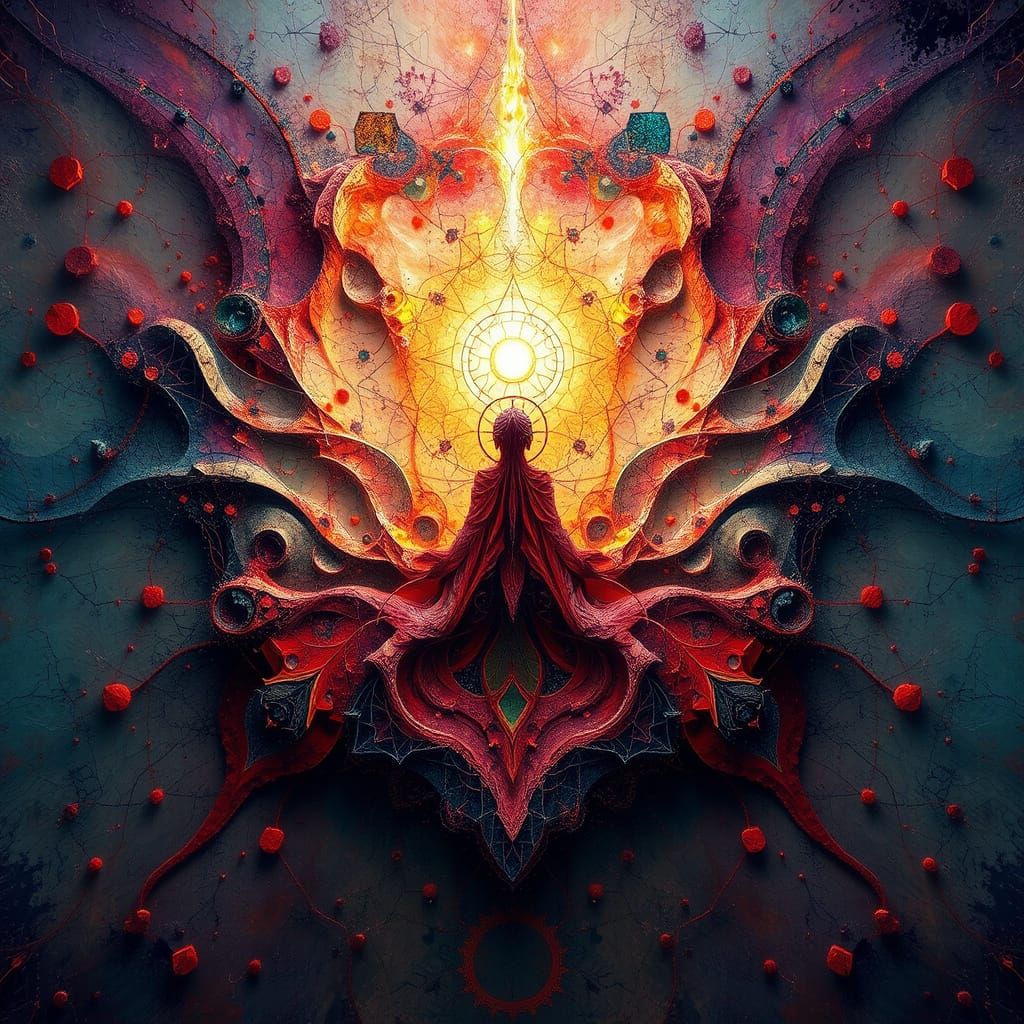 Surreal Fractal Forms Erupt with Radiant Energy