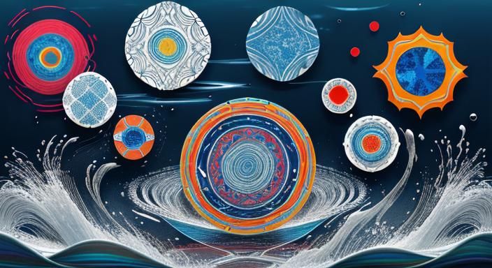 Geometric River: Abstract Expressionism in Cubist Style