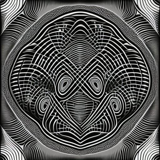 Abstract Vector Fractal with 3D Shading