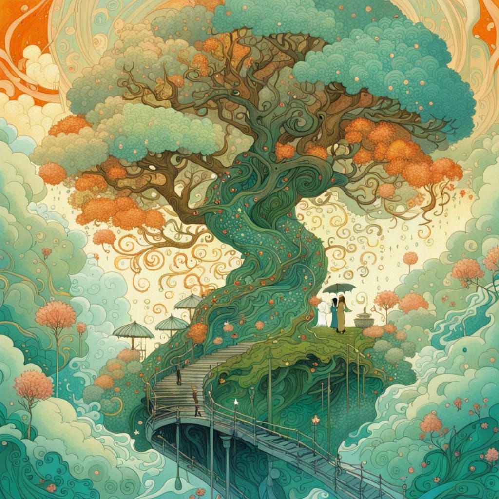 Blooming Yggdrasill: A Vibrant World Tree