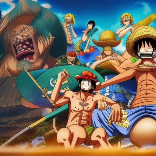 One Piece Anime Concept Art in Deep Color