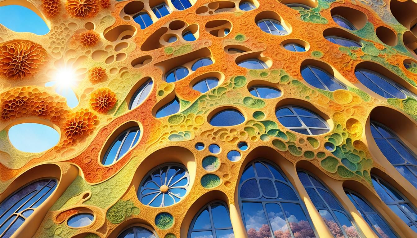 Gaudi Architecture in Barcelona: Surreal Digital Art
