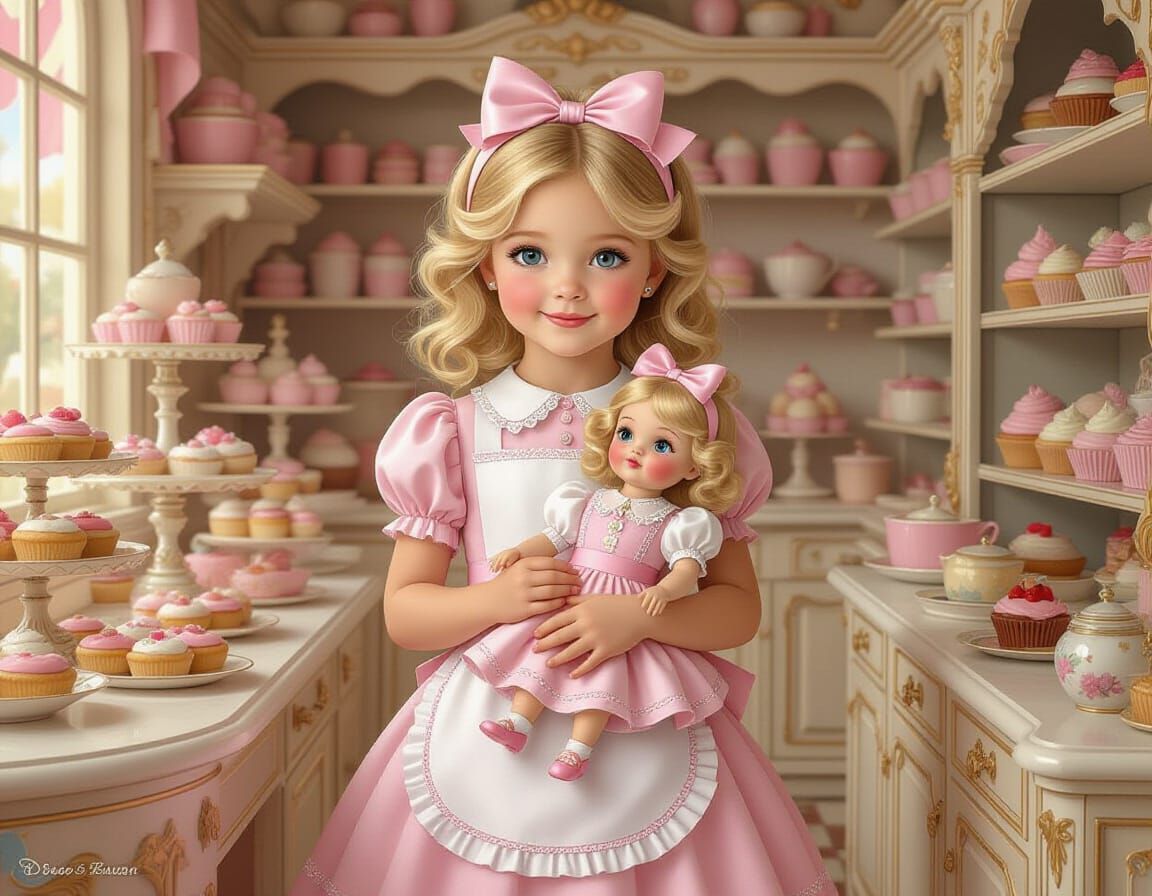 Victorian Princess in Lavish Whimsical Bakery