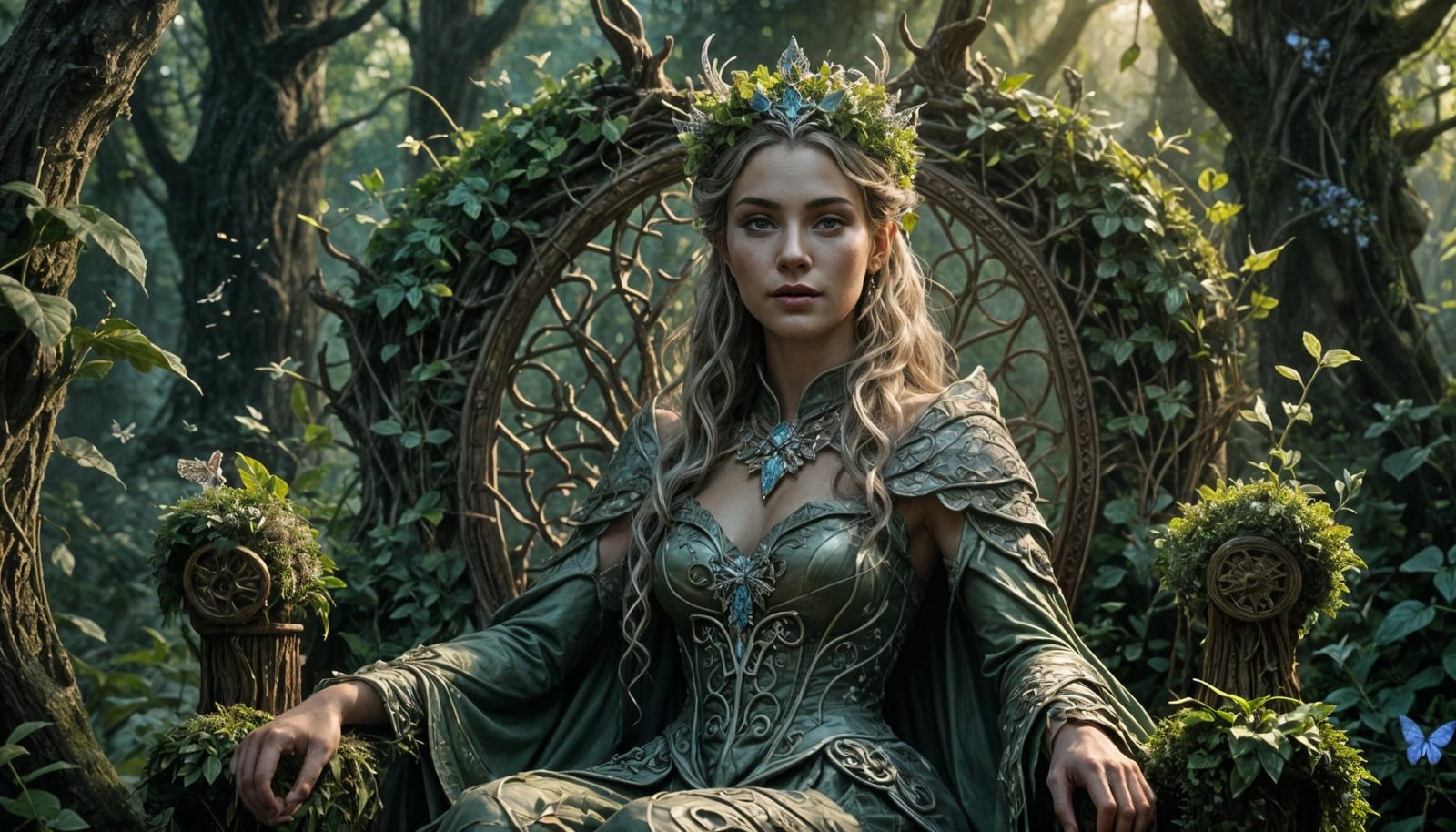 The Fairy Queen on Her Forest Throne