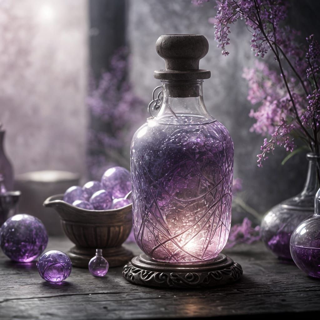 Ethereal Mist Potion in Translucent Bottle