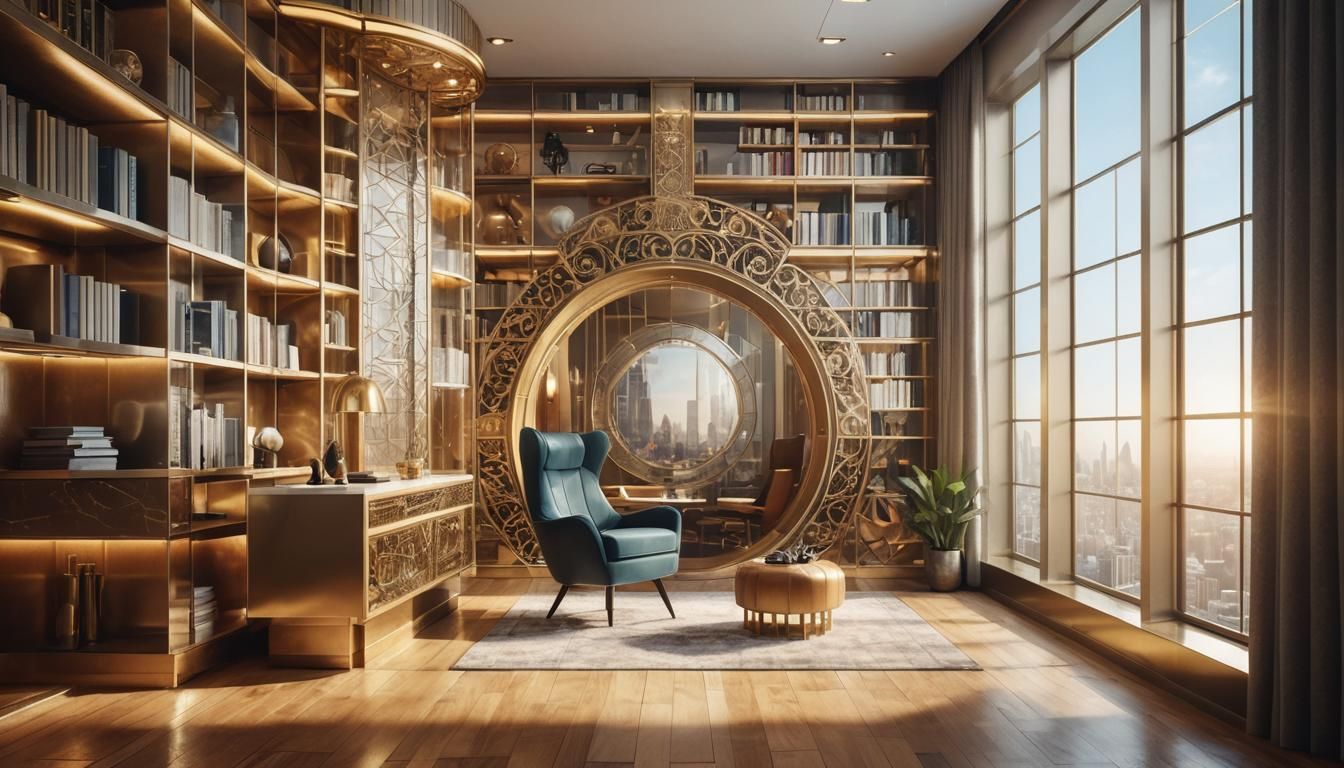 Art Deco Skyscraper in Precisionist Style