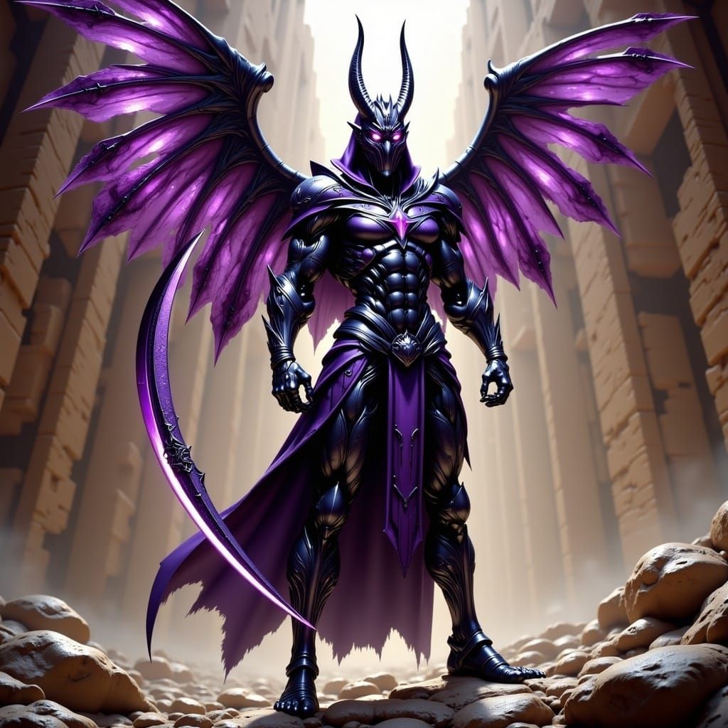 Anubis Warrior with Crystal Armor and Scythe