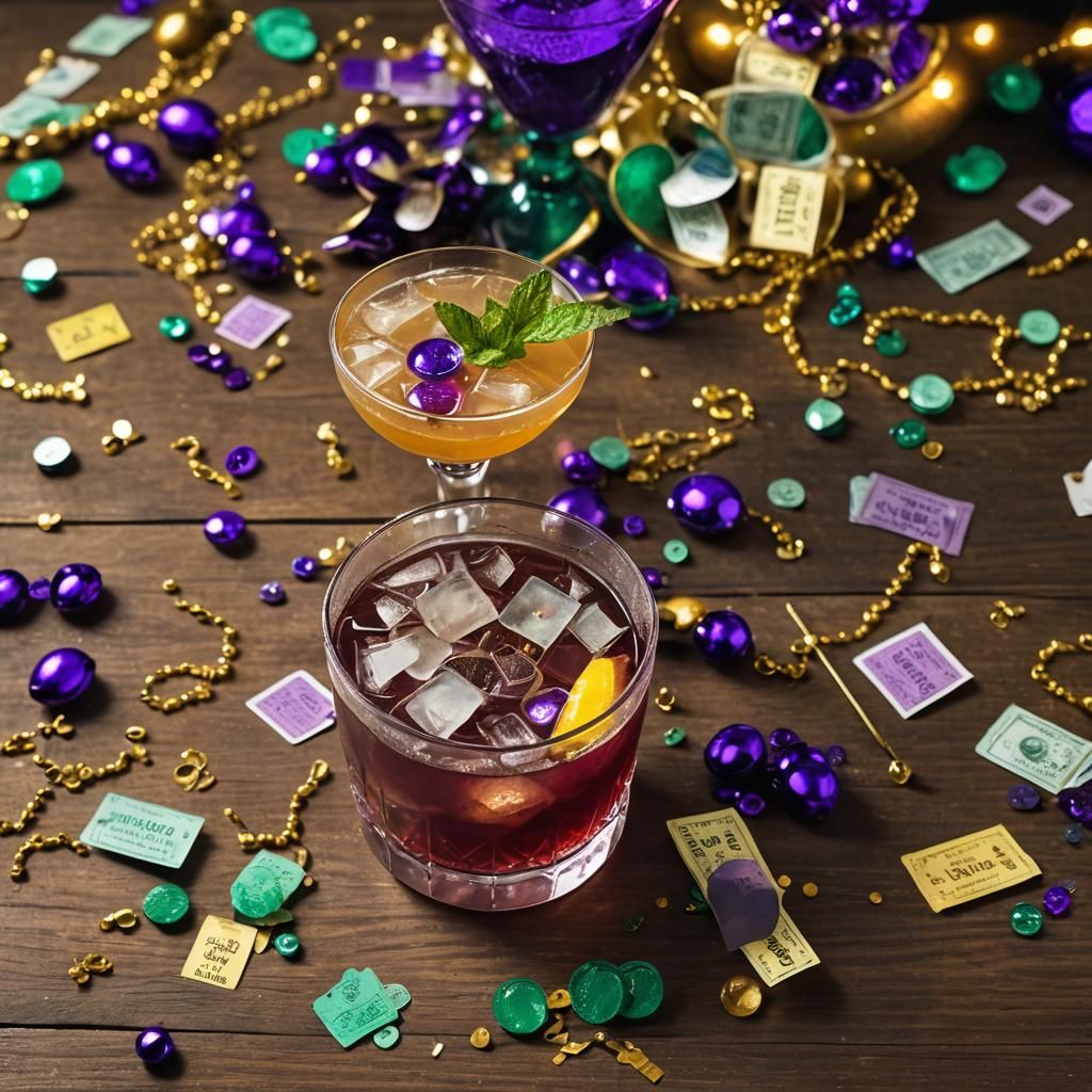 New Orleans Saints Cocktail Still Life