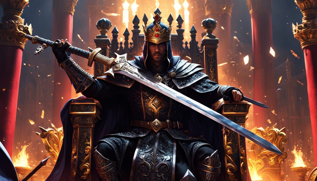 Jack of Diamonds vs King of Spades in Dramatic Digital Paint...