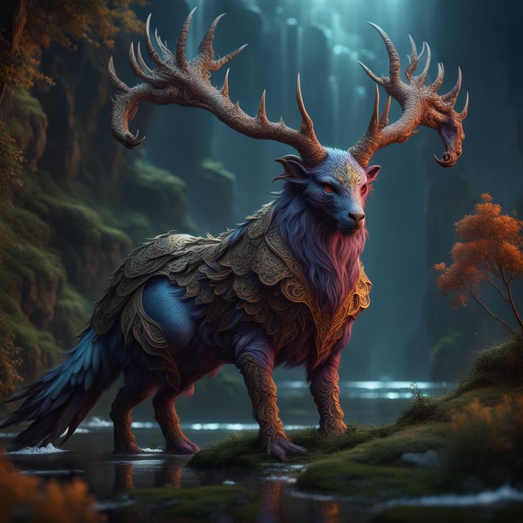 Mystical Animal in Detailed Matte Painting