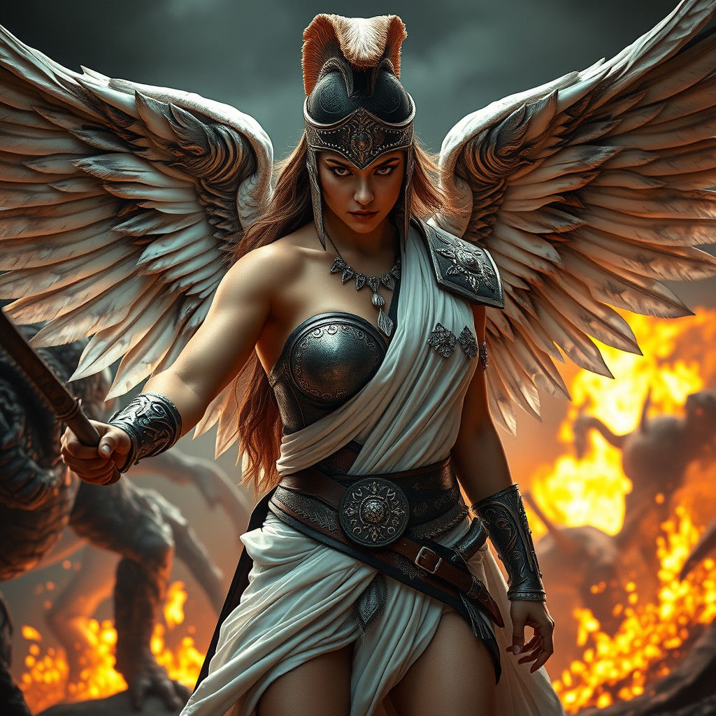 Spartan Warrior Battles Mythical Beasts