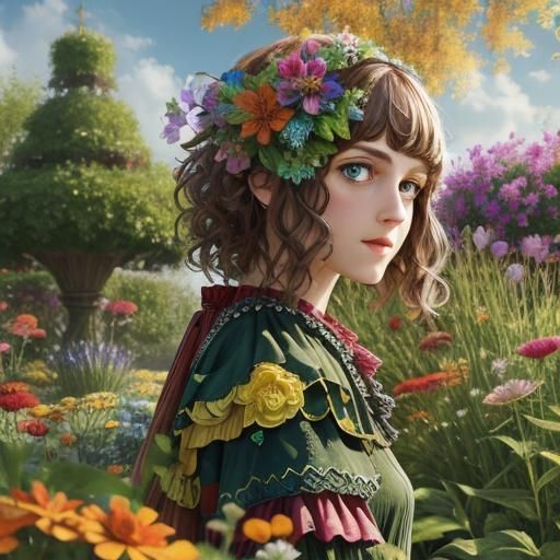 Colorful Fractal Vectors in a Beautiful Garden