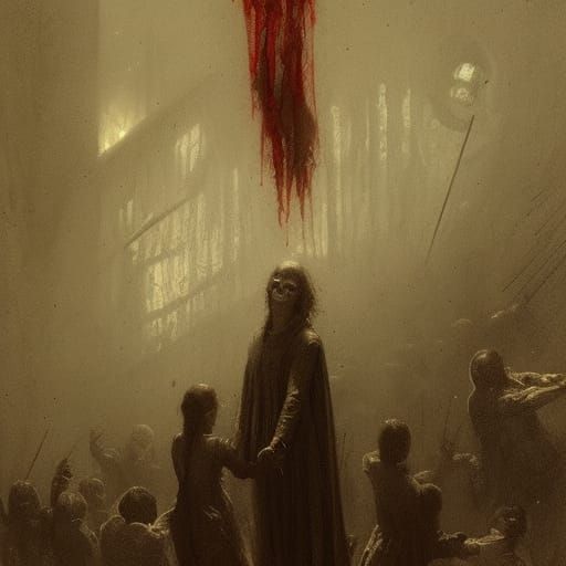 Horror Blood Tie in Dark Fantasy Style