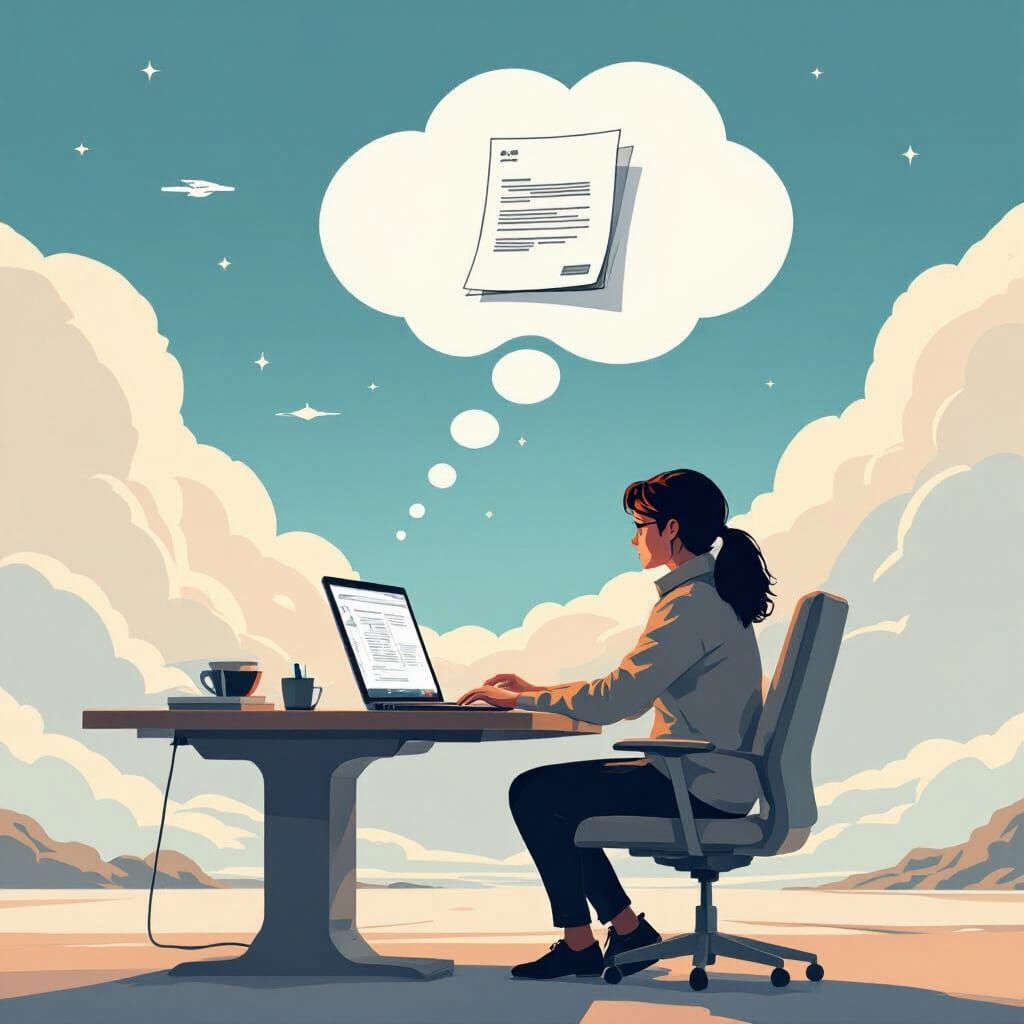 Futuristic PDF Upload Scene in Syd Mead Style