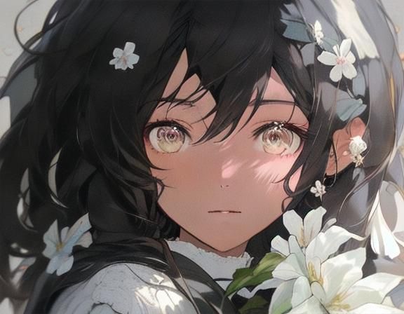 Sky from FNF in Anime Manga Style