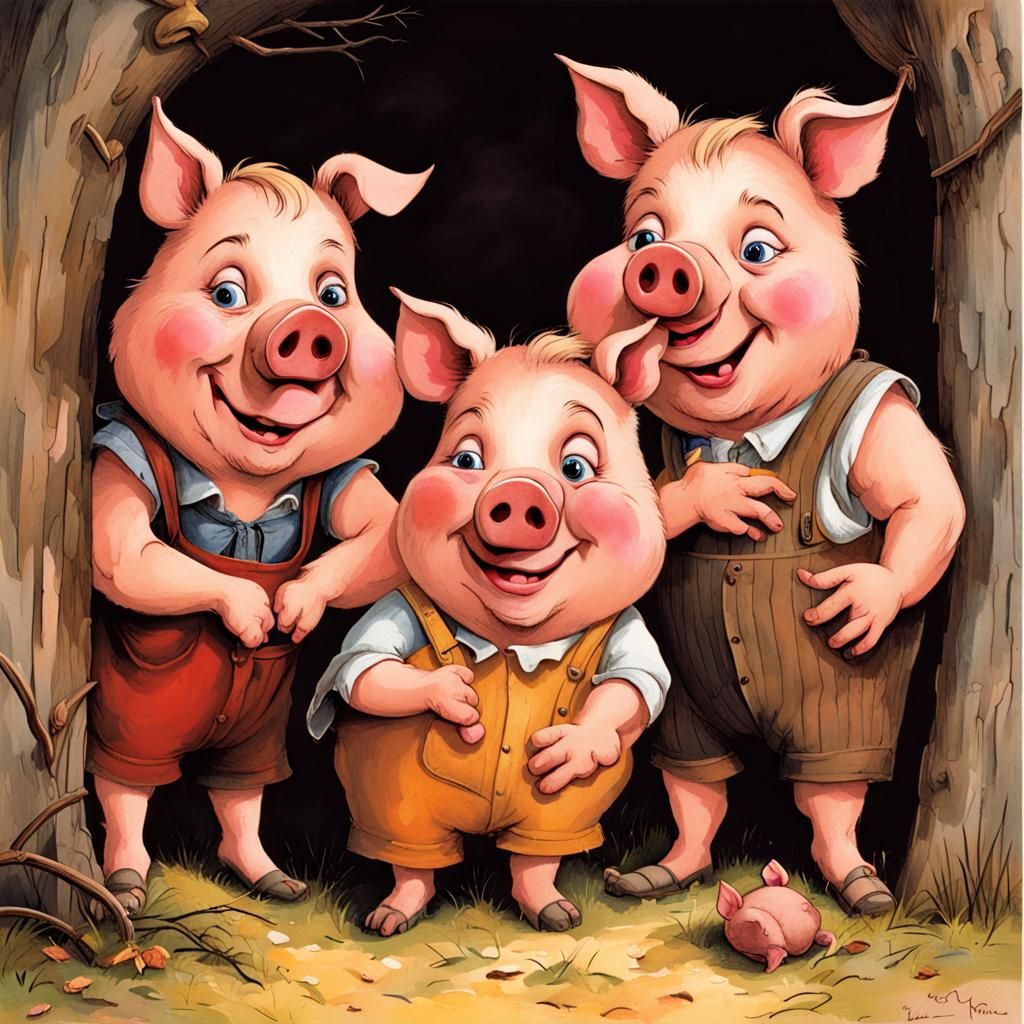 The Three Little Pigs and the Big Bad Wolf