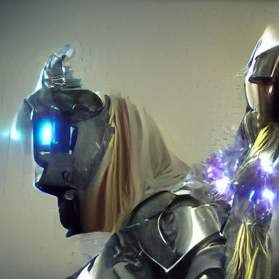 Warforged Celestial Warlock with Halo in 8K 3D