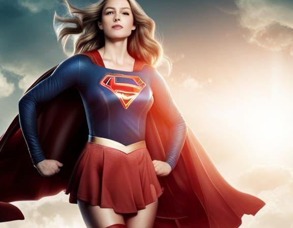 Curvaceous Supergirl: AI-Generated Superheroine