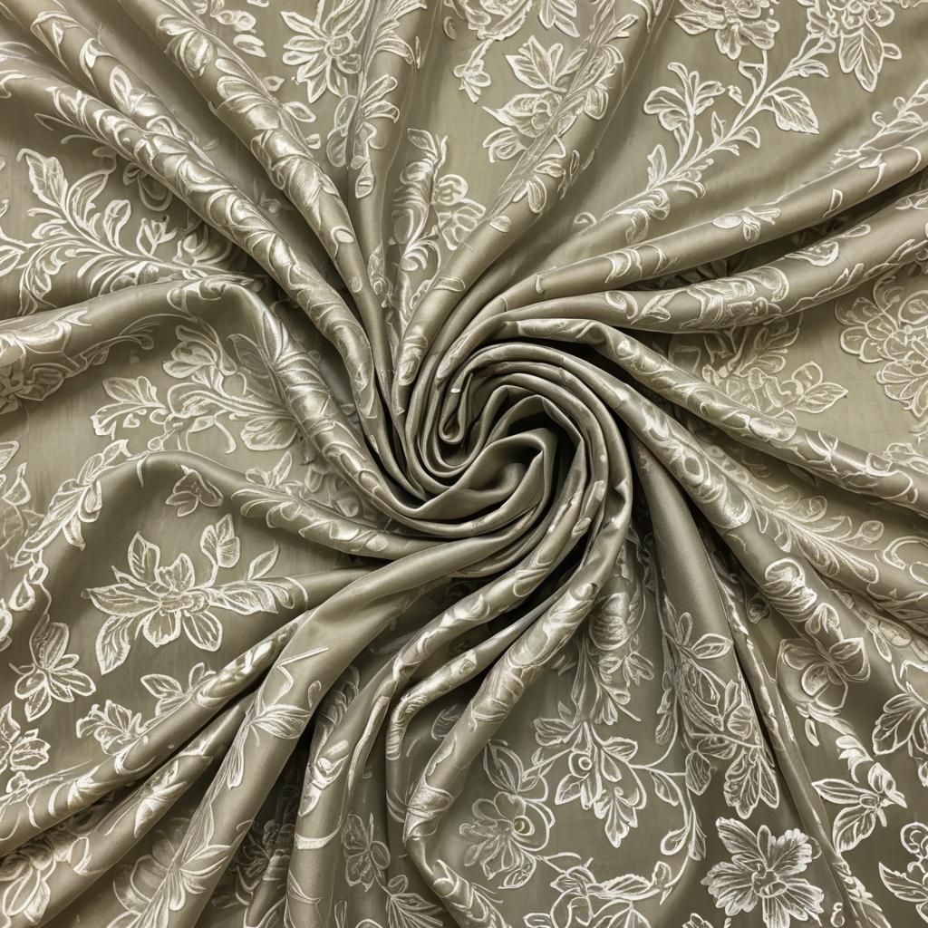 Assorted Textile Swatches: Silk, Satin, Lace