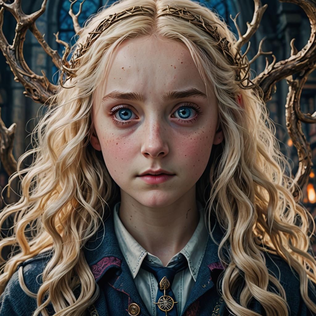 Hyperrealistic Portrait of Luna Lovegood