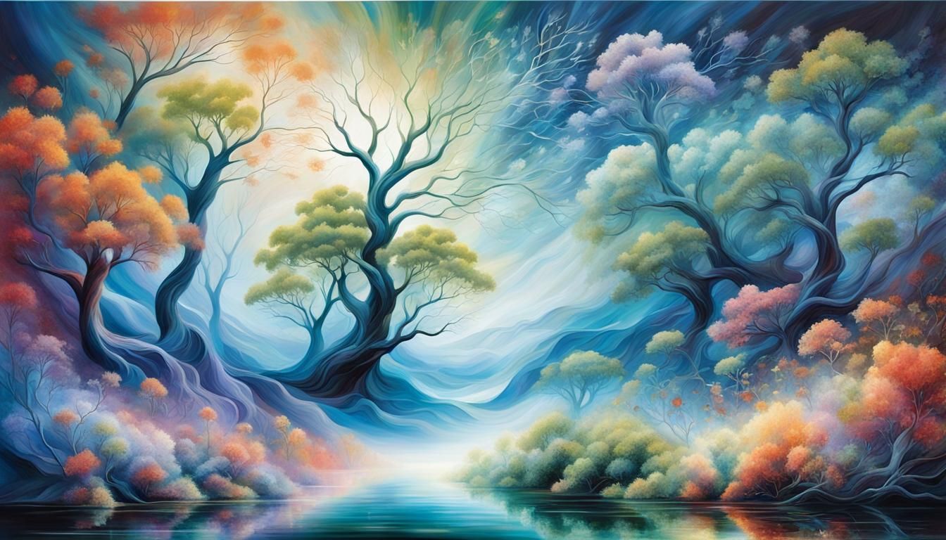 Quantum Physics Meets Nature in Dreamlike Sfumato