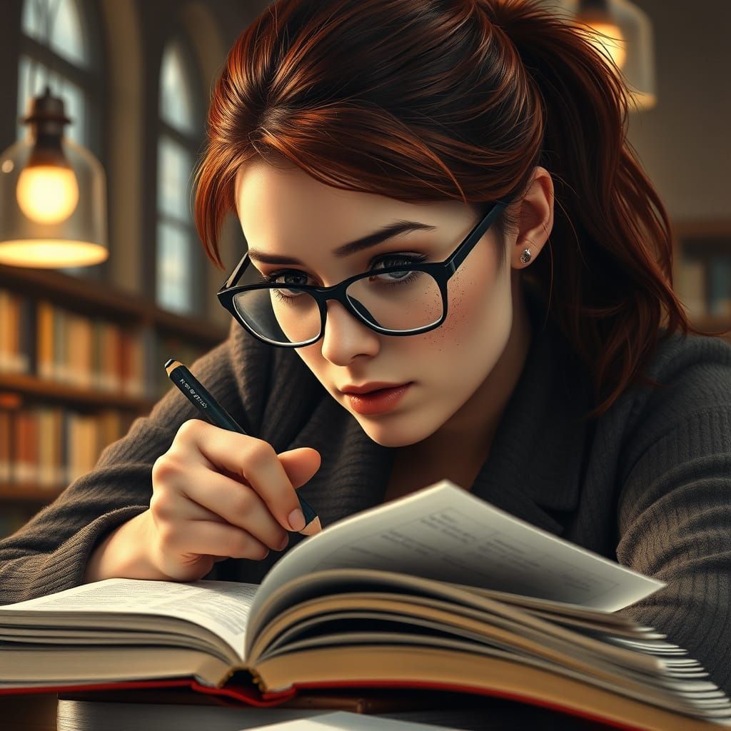 Young Scholar Lost in Thought