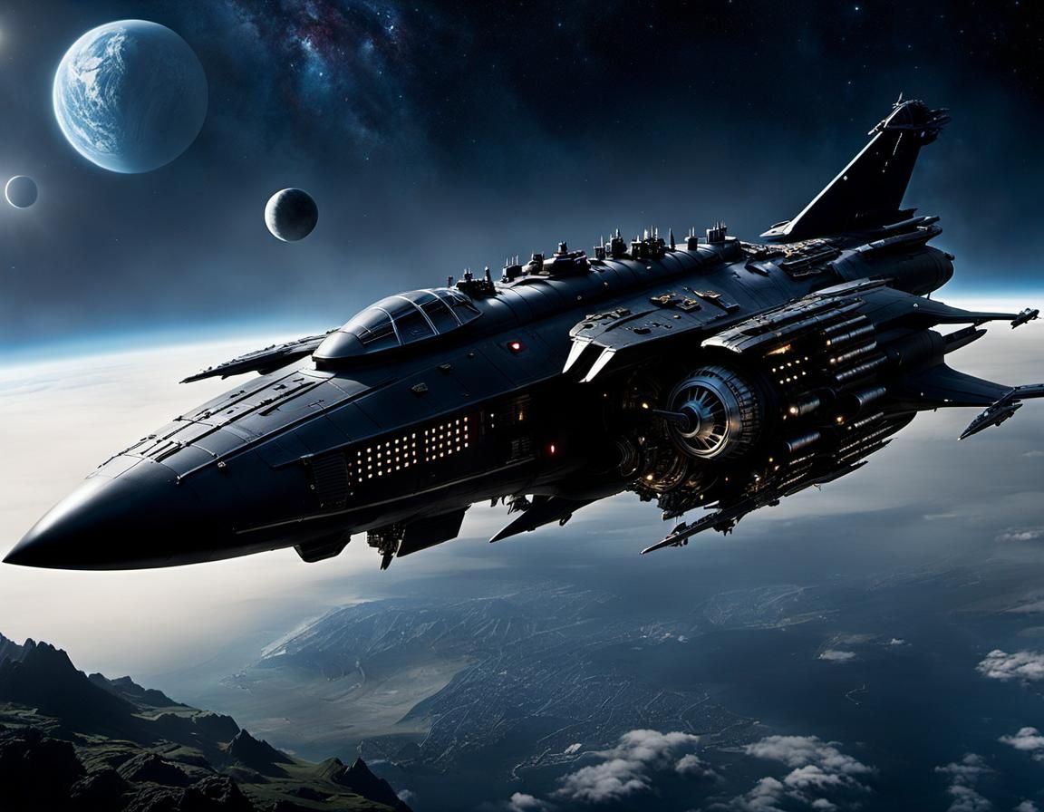 Space Pirate Battleship Inspired by Leiji Matsumoto