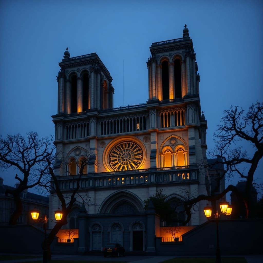 Notre-Dame Cathedral in Fauvist Style