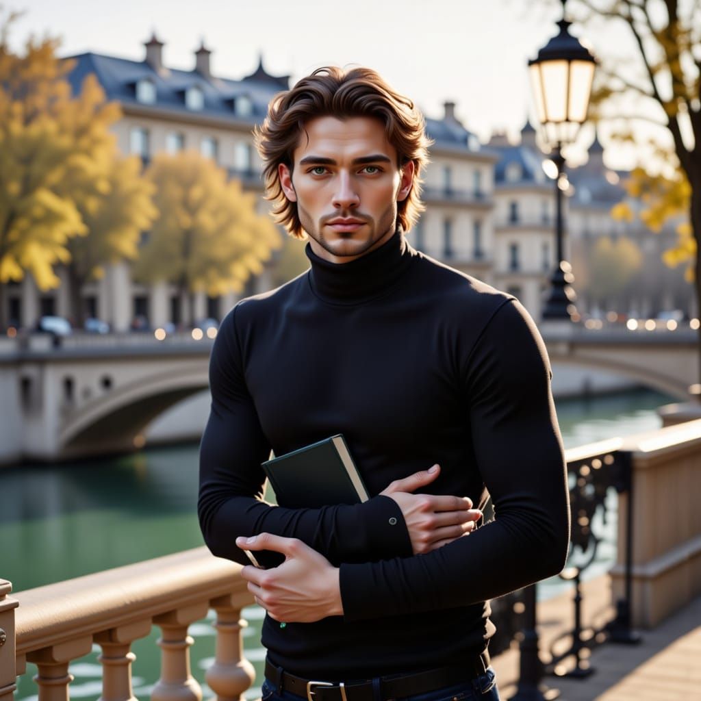 French Man Walks Seine: Stalenhag Style