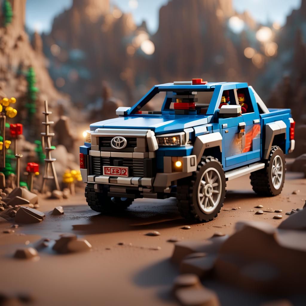 Lego Toyota Hilux: Detailed Matte Painting