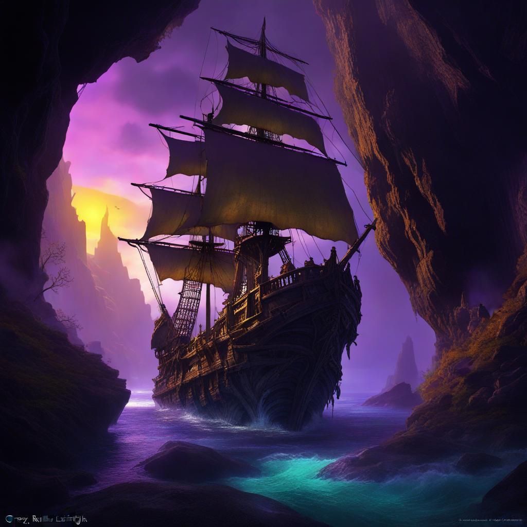 Haunted Pirate Ship in Mountain Cave