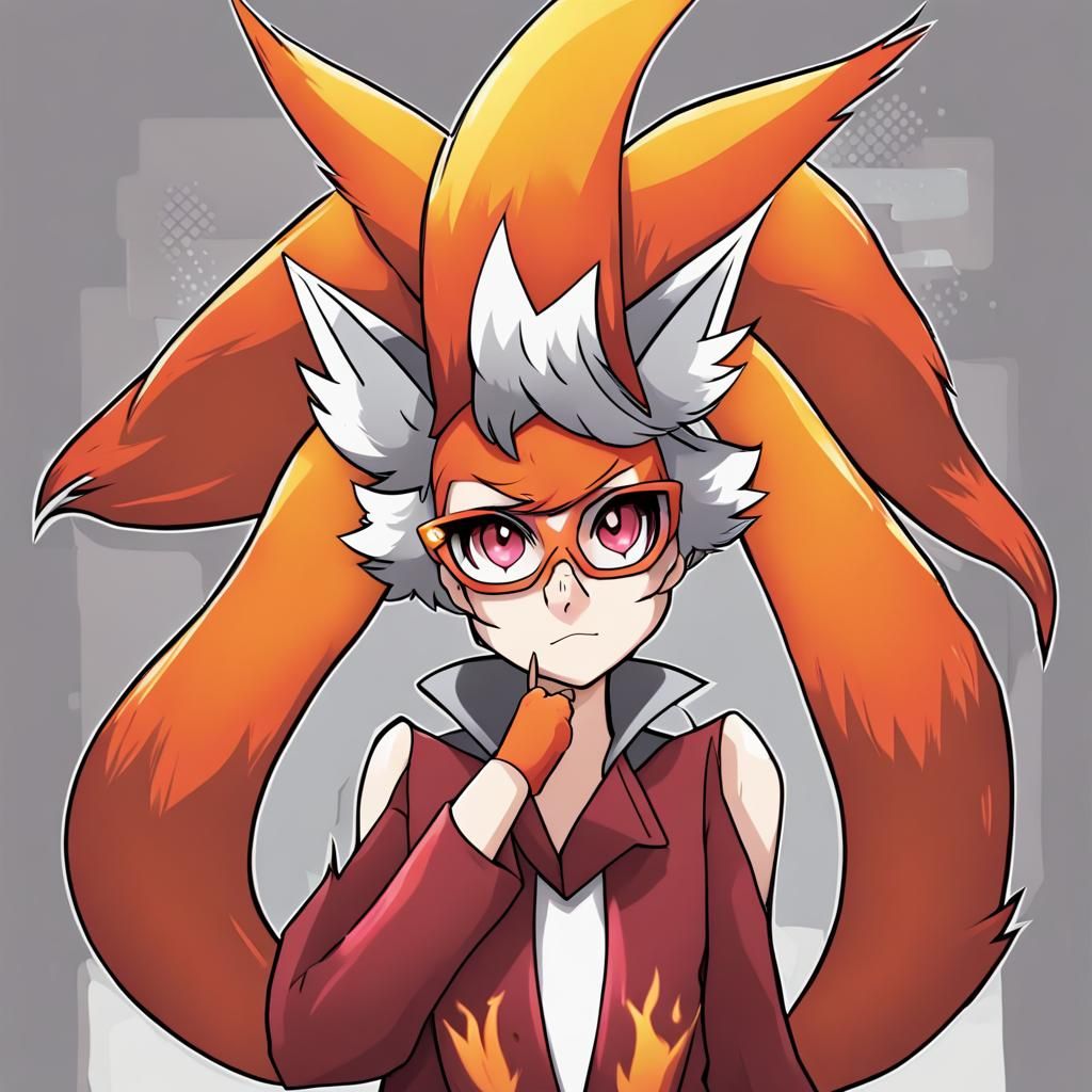 Mind-Controlled Anime Girl as Delphox