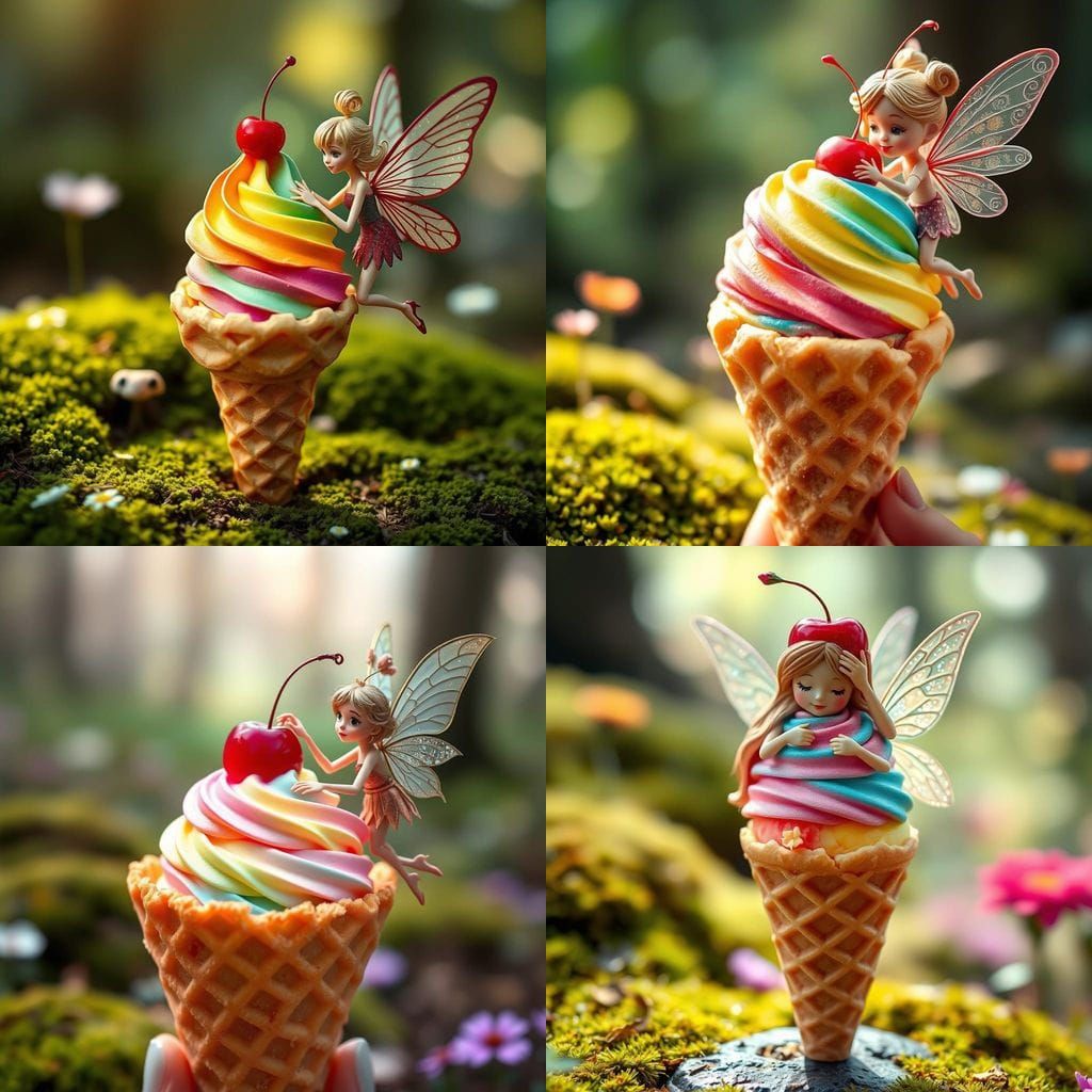 Rainbow Ice Cream Fairy Tale Food Photography