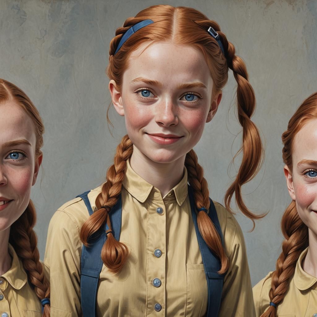 1940s Norwegian Girl Superhero Portrait in 8K