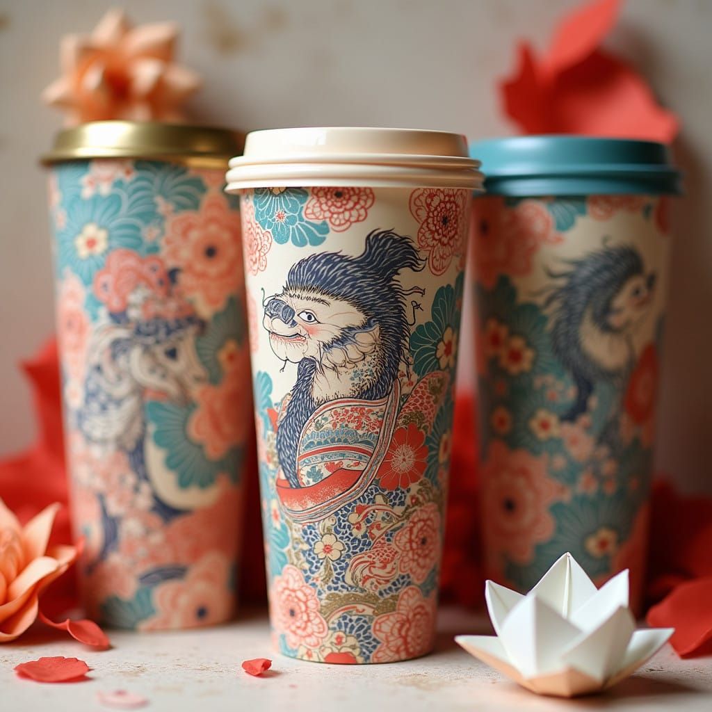 Traditional Japanese Paper Art in Intricate Hand-Crafted Det...